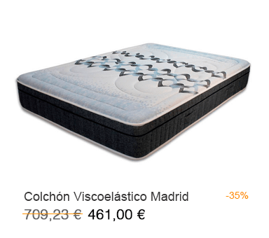 Colchón de gel y grafeno modelo Madrid con un 35% de descuento en Milcolchones, tu tienda de colchones en Móstoles (Madrid)