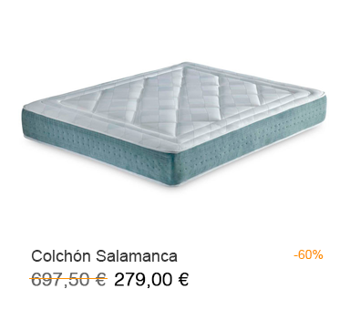 Rebajas del 35% en el colchón barato Salamanca Visco 6 en Milcolchones, tu tienda de colchones en Móstoles (Madrid)